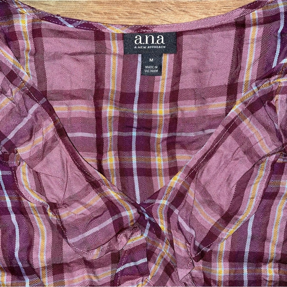 ANA A New Approach Plaid Ruffle Shirt - Picture 11 of 14